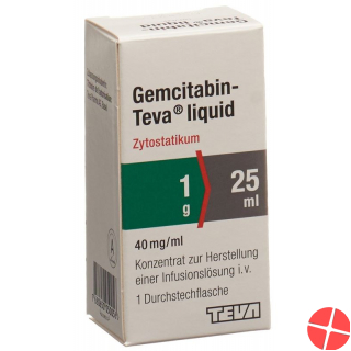 Gemcitabin Teva Liquid 1g/25ml Durchstechflasche