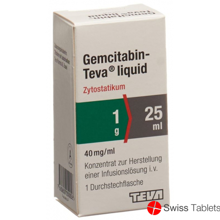 Gemcitabin Teva Liquid 1g/25ml Durchstechflasche buy online