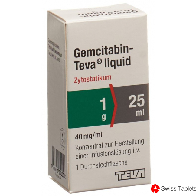 Gemcitabin Teva Liquid 1g/25ml Durchstechflasche buy online