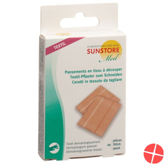 Sunstore Med Textil-Pflaster Zuschneiden 10 Stück