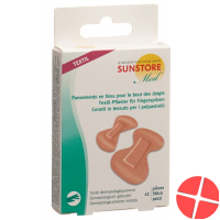 Sunstore Med Textil-Pflaster Fingerspitzen 12 Stück