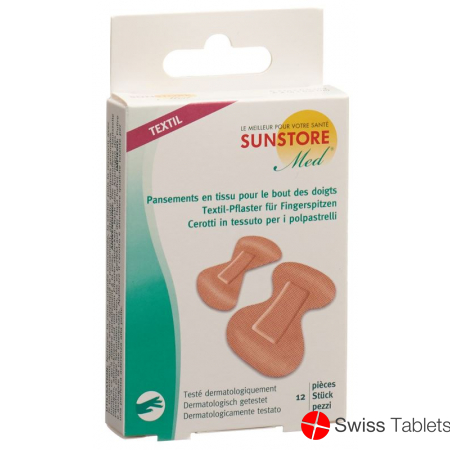 Sunstore Med Textil-Pflaster Fingerspitzen 12 Stück buy online