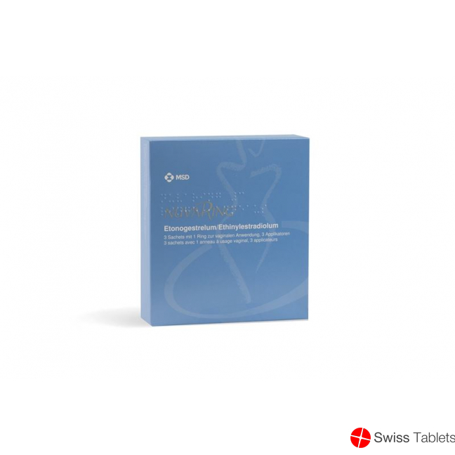 Nuvaring Vaginalring mit Applikator Beutel 3 Stück buy online