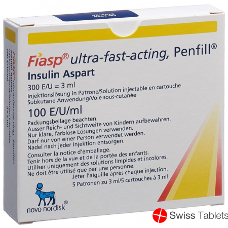 Fiasp Penfill Injektionslösung 100 E Patrone 5 Ampullen 3ml buy online