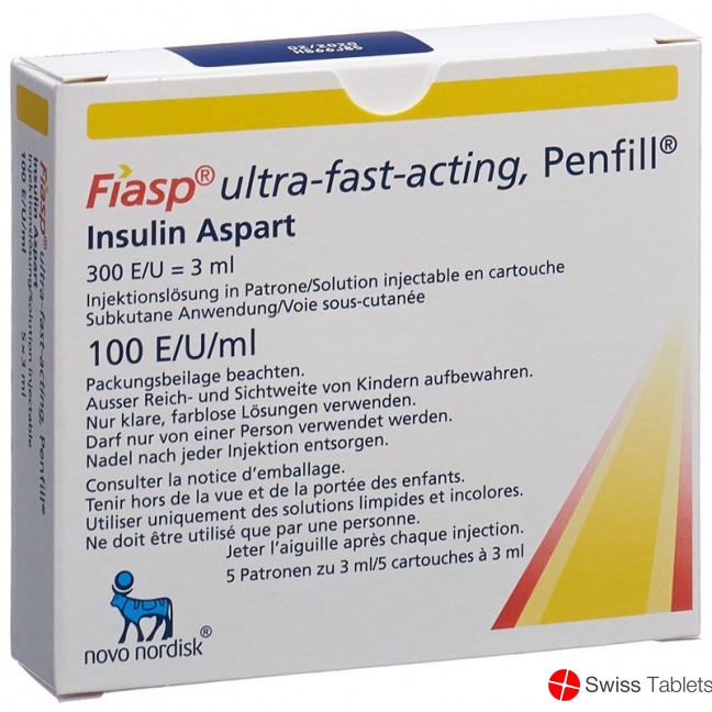 Fiasp Penfill Injektionslösung 100 E Patrone 5 Ampullen 3ml buy online
