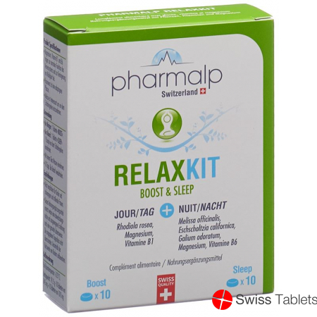 Pharmalp Relaxkit Boost & Sleep Tablets Blister 20 pcs buy online