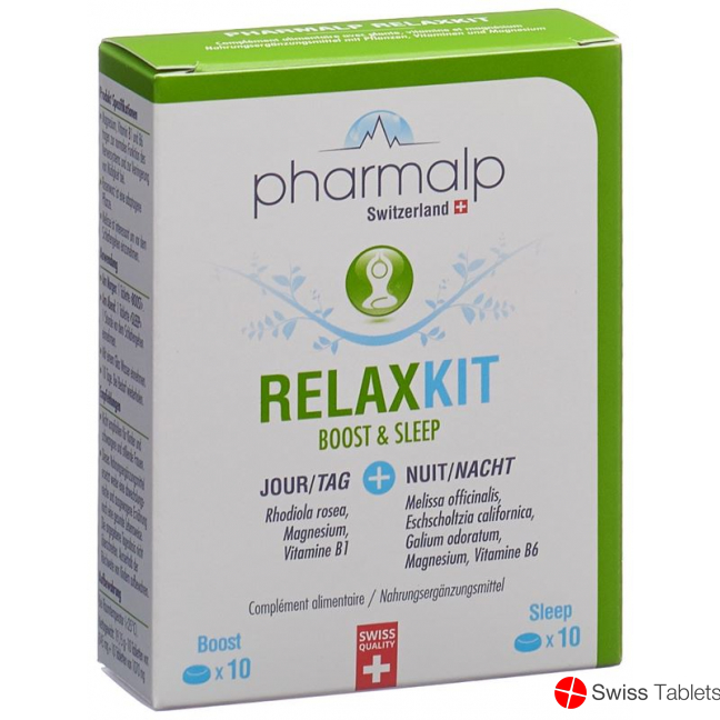 Pharmalp Relaxkit Boost & Sleep Tablets Blister 20 pcs buy online