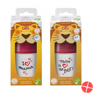 Bibi Flasche Sh Hp Pp 120ml Natsil 0+ Ma/pa New