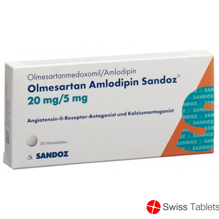 Olmesartan Amlodipin Sandoz 20/5mg 28 Stück buy online