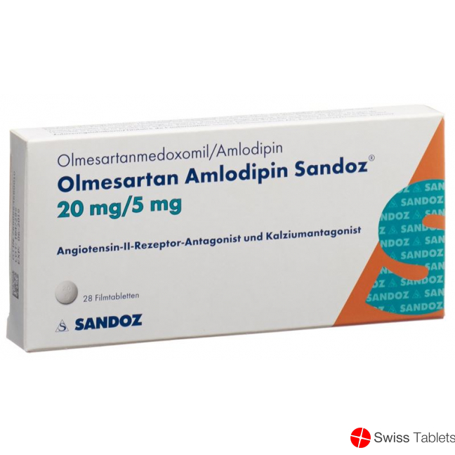 Olmesartan Amlodipin Sandoz 20/5mg 28 Stück buy online