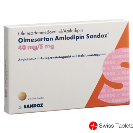 Olmesartan Amlodipin Sandoz 40/5mg 28 Stück buy online