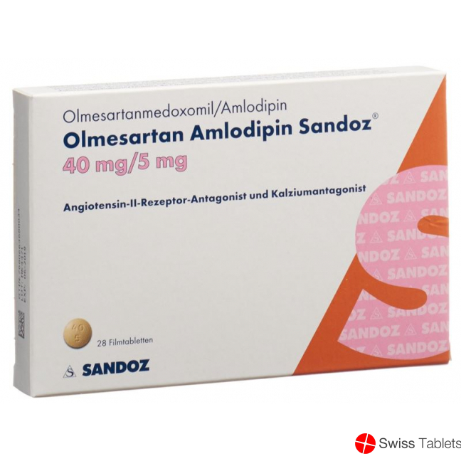 Olmesartan Amlodipin Sandoz 40/5mg 28 Stück buy online