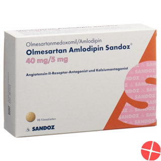 Olmesartan Amlodipin Sandoz 40/5 mg 98 tablets
