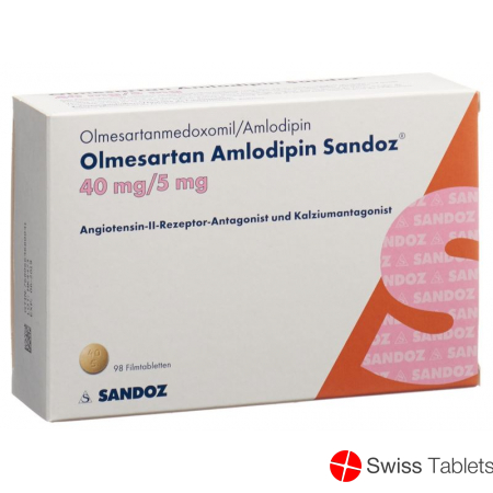 Olmesartan Amlodipin Sandoz 40/5mg 98 Stück buy online