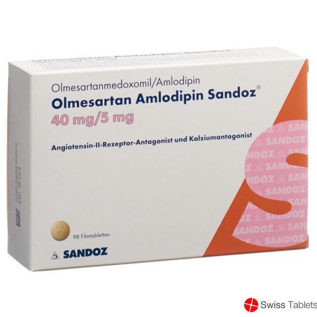 Olmesartan Amlodipin Sandoz 40/5mg 98 Stück buy online