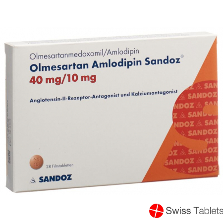 Olmesartan Amlodipin Sandoz 40/10mg 28 Stück buy online