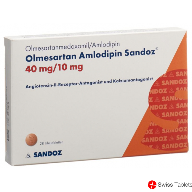 Olmesartan Amlodipin Sandoz 40/10mg 28 Stück buy online