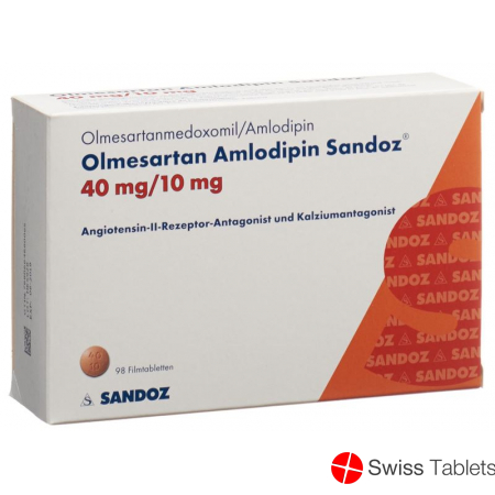 Olmesartan Amlodipin Sandoz 40/10mg 98 Stück buy online