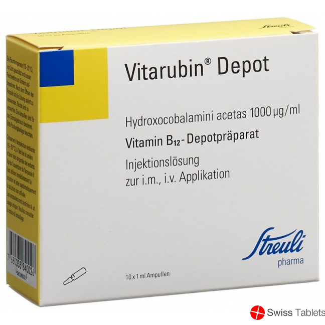 Vitarubin Depot Injektionslösung 1mg/ml 10 Ampullen 1ml buy online
