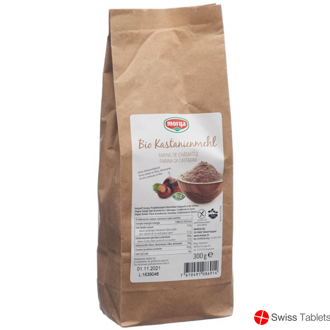 Morga Kastanienmehl Bio Glutenfrei 300g buy online