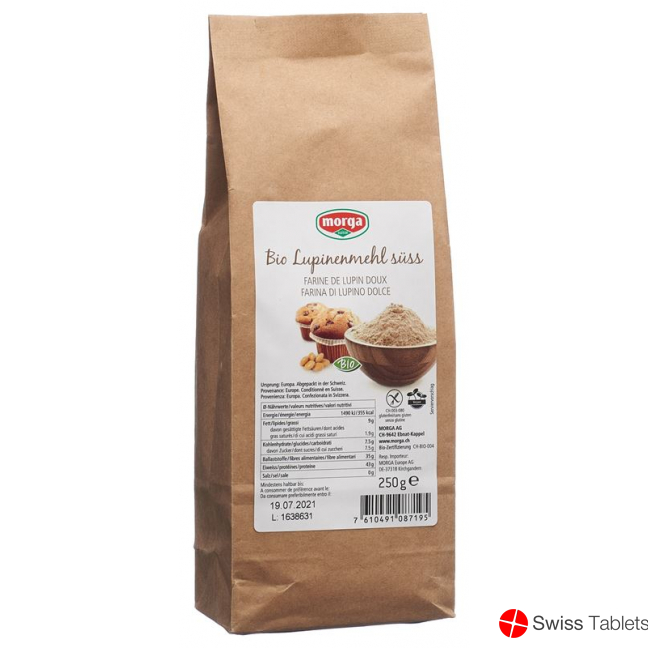Morga Lupinenmehl Suess Bio Glutenfrei 250g buy online