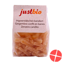 Justbio Ingwerstäbchen Kandiert (neu) Beutel 150g