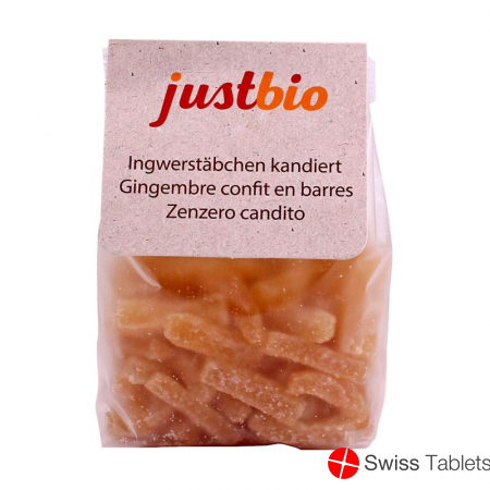 Justbio Ingwerstäbchen Kandiert (neu) Beutel 150g buy online