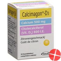 Calcimagon D3 500/800 Zitrone (o Aspar) Dose 30 Stück