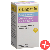 Calcimagon D3 500/800 Zitrone (o Aspar) Dose 90 Stück