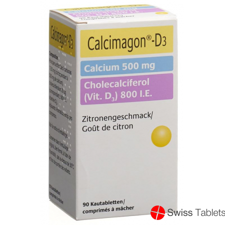 Calcimagon D3 500/800 Zitrone (o Aspar) Dose 90 Stück buy online