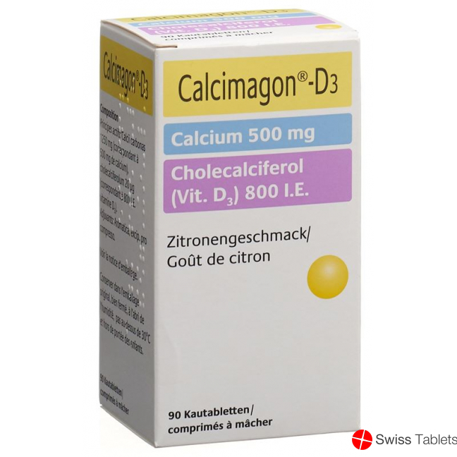 Calcimagon D3 500/800 Zitrone (o Aspar) Dose 90 Stück buy online