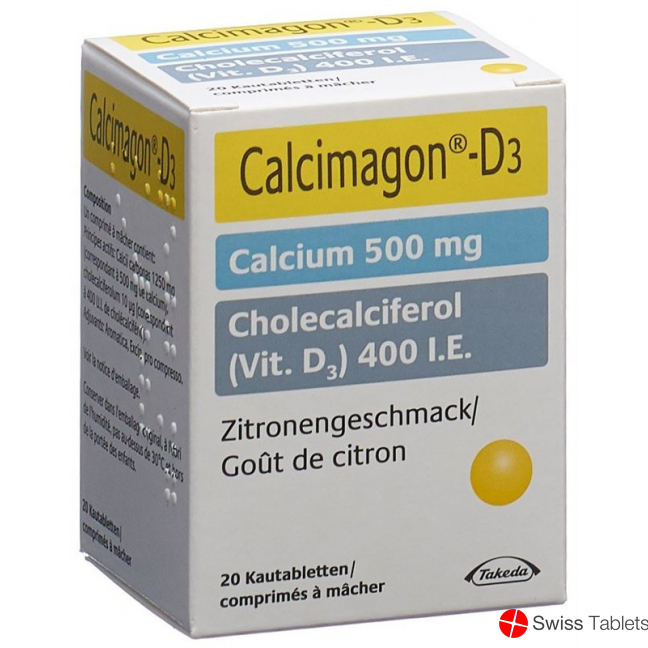 Calcimagon D3 Zitron (o Aspartam) Dose 20 Stück buy online