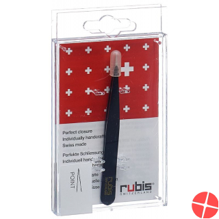 Rubis tweezers pointed black inox