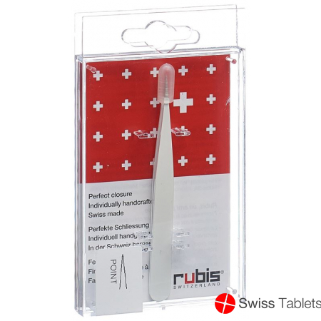 Rubis tweezers pointed white inox buy online