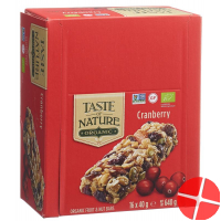 Taste Of Nature Riegel Cranberry 16x 40g