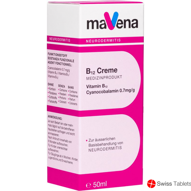 Mavena B12 Cream Tube 50ml buy online