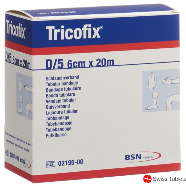Tricofix tubular bandage size 5-6cm/20m buy online