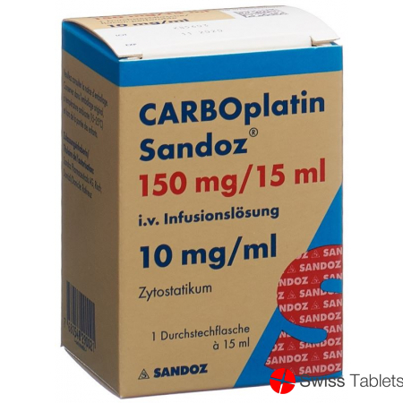 Carboplatin Sandoz Infusionslösung 150mg/15ml Durchstechflasche buy online