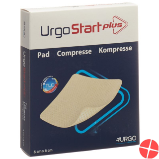 Urgostart Plus Kompresse Wundaufla 6x6cm 10 Stück