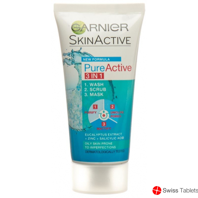 Garnier Pure Active Cleanser 3in1 Mini 150ml buy online