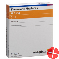 Flumazenil Mepha Injektionslösung 0.5mg/5ml 5 Ampullen 5ml