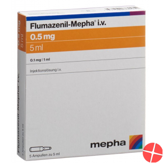 Flumazenil Mepha Injektionslösung 0.5mg/5ml 5 Ampullen 5ml