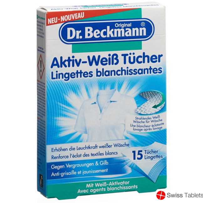 Dr. Beckmann Aktiv-wei? Tuecher 15 Stück buy online