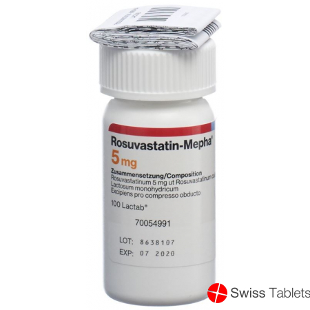 Rosuvastatin Mepha Lactab 5mg Dose 100 Stück buy online