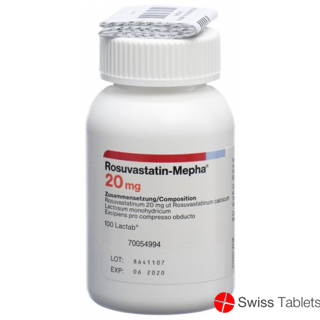 Rosuvastatin Mepha Lactab 20mg Dose 100 Stück buy online