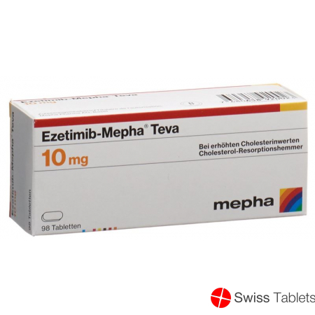 Ezetimib Mepha Teva Tabletten 10mg 98 Stück buy online