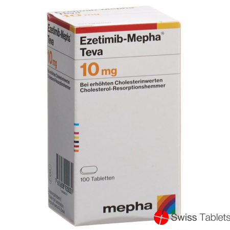Ezetimib Mepha Teva Tabletten 10mg Dose 100 Stück buy online