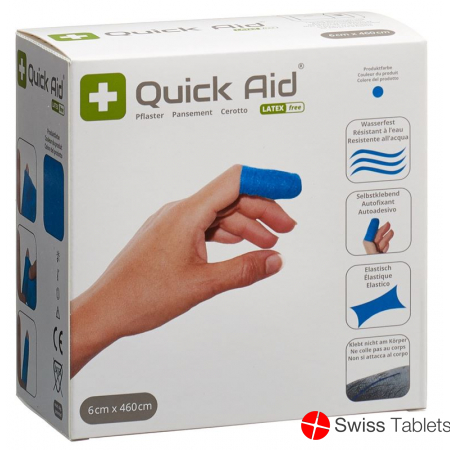 Quick Aid Plaster 6x460cm Latex Free Blue buy online