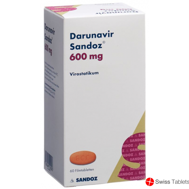 Darunavir Sandoz Filmtabletten 600mg Flasche 60 Stück buy online