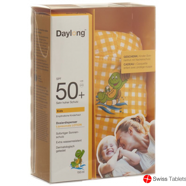 Daylong Kids SPF 50+ mit Sonnenhut Dispenser 150ml buy online